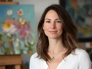 Olivia Odette in her jewelry studio in Jersey City